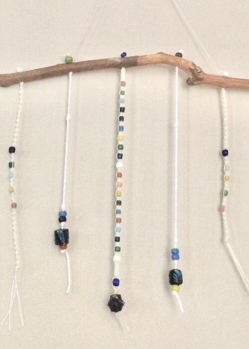 Beaded Variation Macrame Mobile